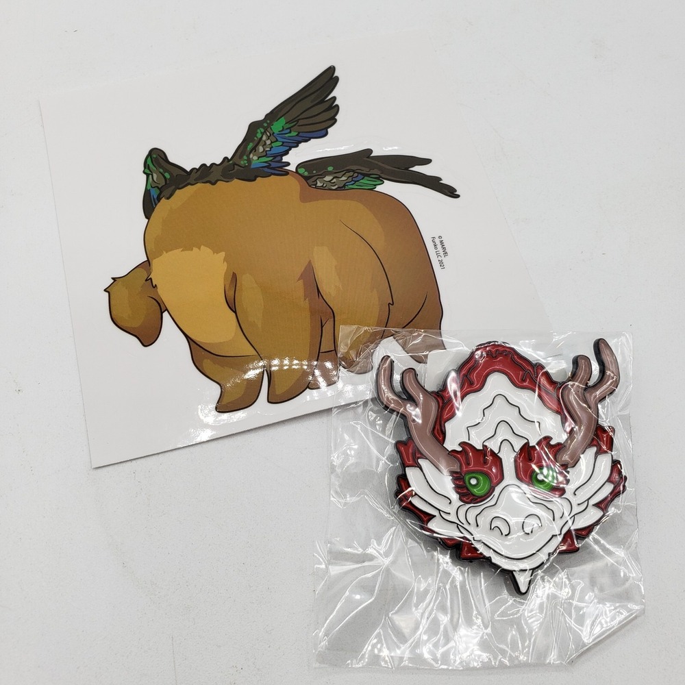 Marvel Collector Corps Exclusive Shang-Chi Great Protector Pin & Morris‎ Decal